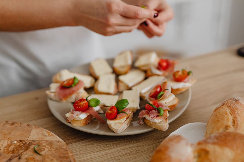 Burrata bruschetta starter